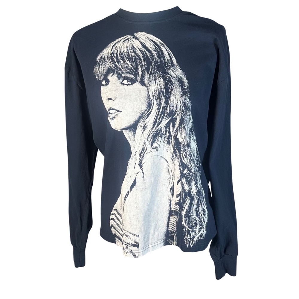 Taylor Swift The Eras Tour Shirt Women S Navy Blue Long Sleeve Graphic Tee